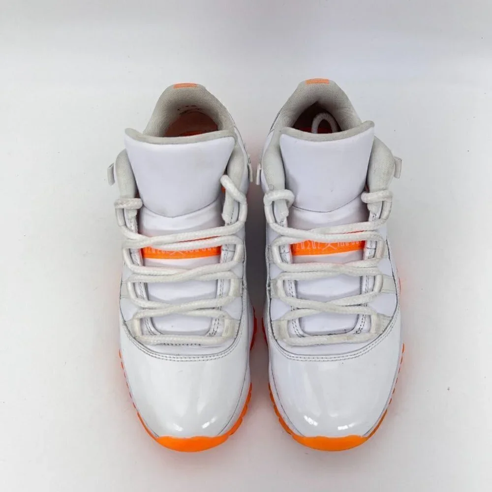 Nike Air Jordan 11 Retro Low White Bright Citrus Women Shoes AH7860-139 Size 6.5